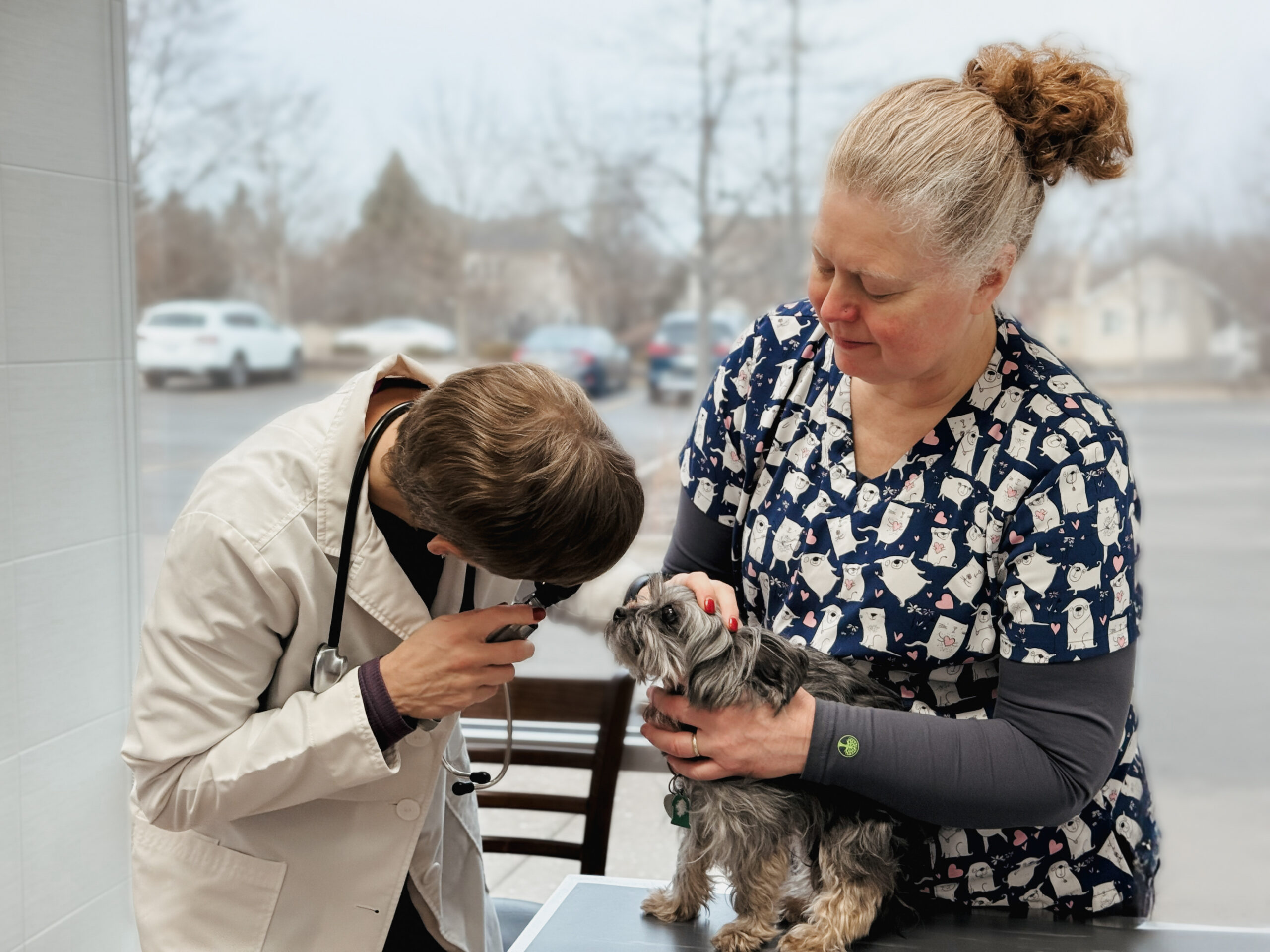 KBF Heather with a small dog